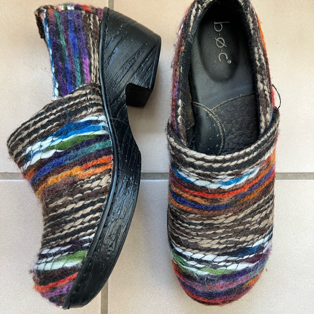 Born Multicolor Striped Mules